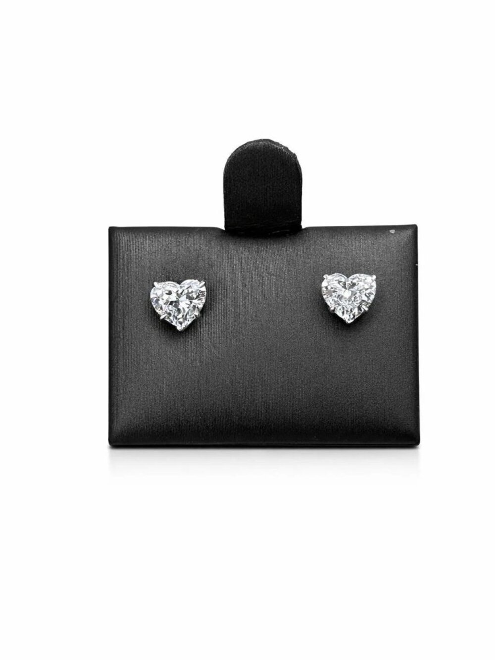 1 CTW CVD Lab Grown Diamond Heart Earrings 925 Sterling Silver